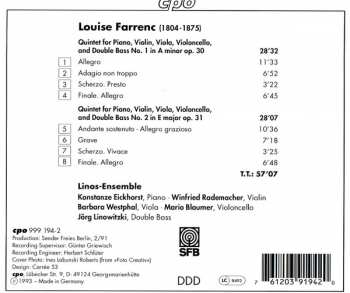 CD Louise Farrenc: Piano Quintets Op. 30 & 31 282192