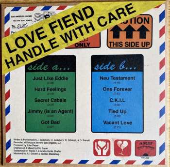 LP Love Fiend: Handle With Care LTD | CLR 566291