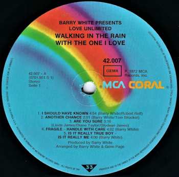 LP Love Unlimited: Walking In The Rain With The One I Love 641092