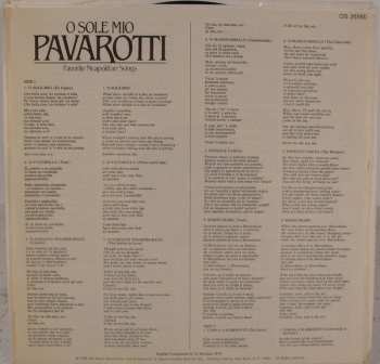 LP Luciano Pavarotti: O Sole Mio Favorite Neapolitan Songs LTD 653682