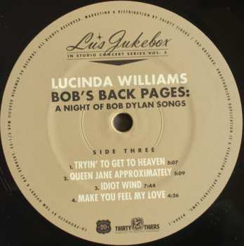 2LP Lucinda Williams: Bob's Back Pages: A Night Of Bob Dylan Songs 451174