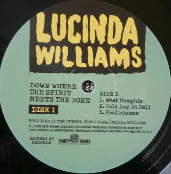 3LP Lucinda Williams: Down Where The Spirit Meets The Bone 78217