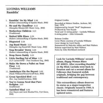 CD Lucinda Williams: Ramblin' 554099