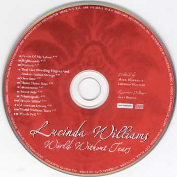 CD Lucinda Williams: World Without Tears 626800