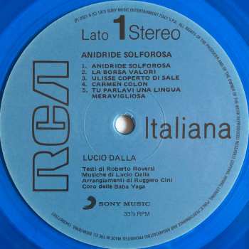 LP Lucio Dalla: Anidride Solforosa  CLR | LTD | NUM 603924