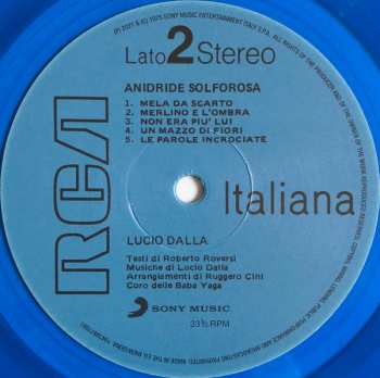 LP Lucio Dalla: Anidride Solforosa  CLR | LTD | NUM 603924