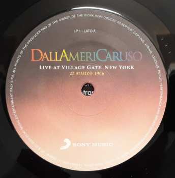 2LP Lucio Dalla: Dallamericaruso Live At Village Gate , New York 23 Marzo 1986 LTD 581165