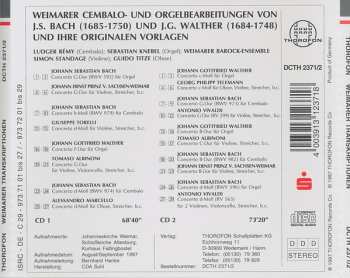 2CD Ludger Rémy: Weimarer Transkriptionen (Cembalo- und Orgelbearbeitungen von Johann Sebastian Bach und Johann Gottfried Walther und ihre originalen Vorlagen) 567484