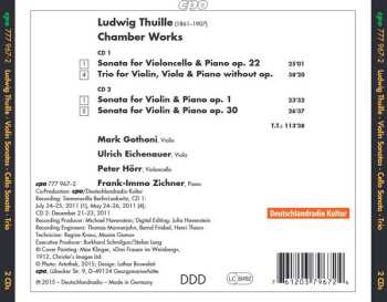 2CD Ludwig Thuille: Violin Sonatas • Cello Sonata • Trio For Violin, Viola & Piano 649222