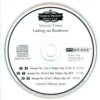 CD Ludwig van Beethoven: Beethoven Sonatas, Volume 3 597867