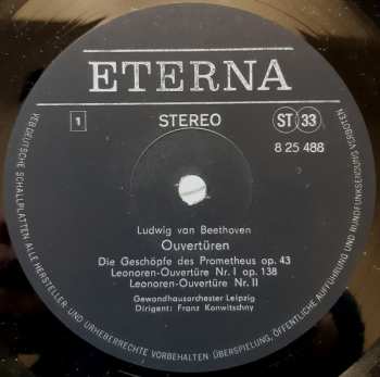 LP Ludwig van Beethoven: Ouvertüren (Die Geschöpfe Des Prometheus Op. 43 / Leonore I Op. 138 / Leonore II / Leonore III / Fidelio Op. 72 / Coriolan Op. 62) 646890