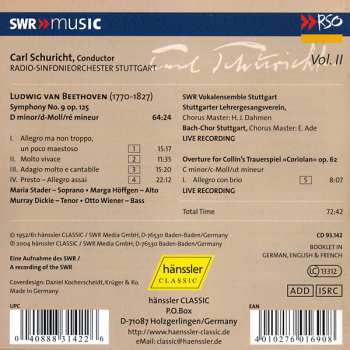 CD Ludwig van Beethoven: Symphony No. 9 Op. 125, Overture »Coriolan«, Op. 62 563509