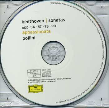 2CD Ludwig van Beethoven: Sonatas Opp. 54 • 57 • 78 • 90 • Appassionata 649035