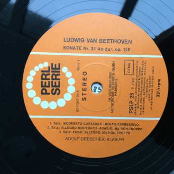 LP Ludwig van Beethoven: Sonate Nr. 31 As-dur, op. 110; Sonate Nr. 32 c-moll, op. 111 275622