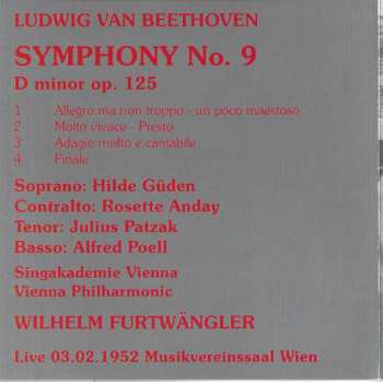 CD Ludwig van Beethoven: Symphony No. 9 (Live 03.02.1952 Musikvereinssaal Wien) 570103