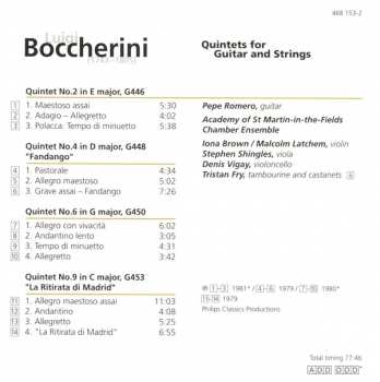 CD Luigi Boccherini: Guitar Quintets 93674