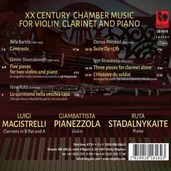 CD Igor Stravinsky: XX Century Chamber Music For Violin, Clarinet And Piano 557336