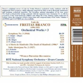 CD RTÉ National Symphony Orchestra: Symphony No. 3 • The Death Of Manfred • Suite Alentejana No. 2 274109