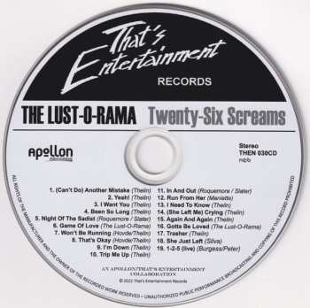 CD Lust-O-Rama: Twenty-Six Screams 600280