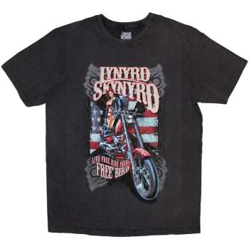 Merch Lynyrd Skynyrd: Stone Wash Tričko Ride Free