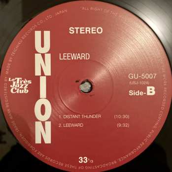 LP Mabumi Yamaguchi Quartet: Leeward 72094