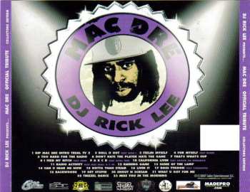 CD Mac Dre: DJ Rick Lee And Thizz Nation Presents: Mac Dre Official Tribute - Collector's Edition 590319