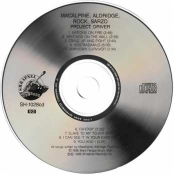 CD MacAlpine-Aldridge-Rock-Sarzo: Project: Driver 405142