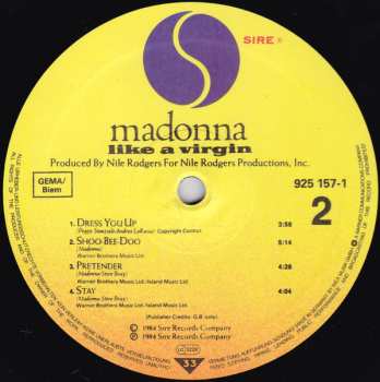 LP Madonna: Like A Virgin 633155