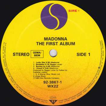 LP Madonna: The First Album 71108