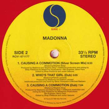 LP Madonna: Who's That Girl (Super Club Mix) LTD | CLR 560991