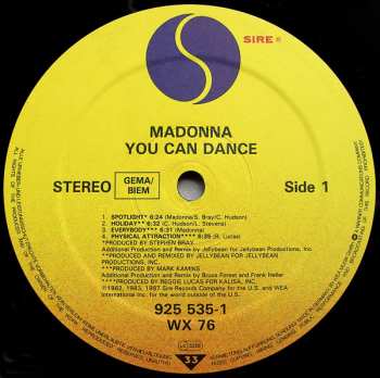 LP Madonna: You Can Dance LTD 619370