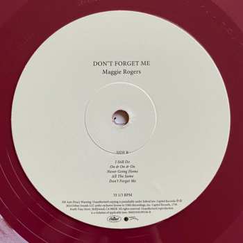 LP Maggie Rogers: Don't Forget Me CLR 604535