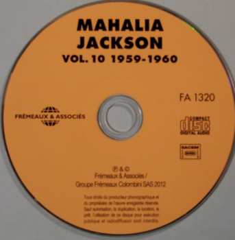 CD Mahalia Jackson: Intégrale Mahalia Jackson Vol.10 (1959-1960) 460197