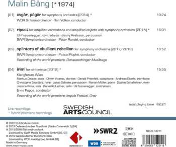 CD Malin Bång: Works for Orchestra 555586