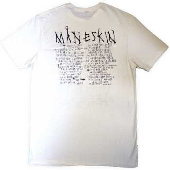 Merch Måneskin: Maneskin Unisex T-shirt: Loud Kids European Tour '23 (back Print & Ex-tour) (x-large) XL