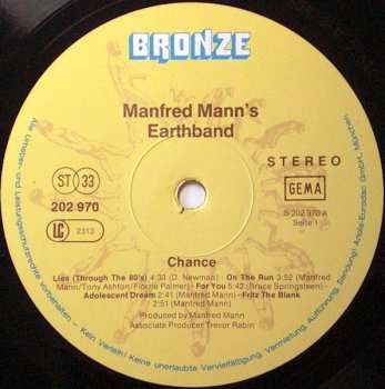 LP Manfred Mann's Earth Band: Chance 648716