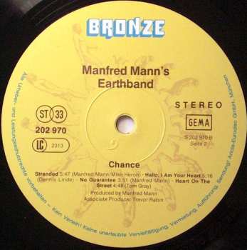 LP Manfred Mann's Earth Band: Chance 648716