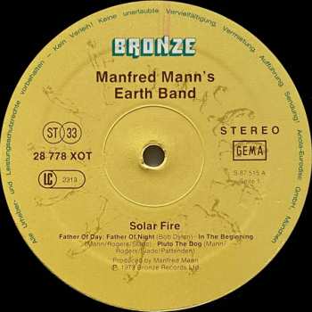 LP Manfred Mann's Earth Band: Solar Fire 603344