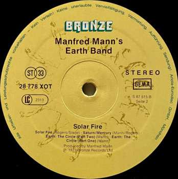 LP Manfred Mann's Earth Band: Solar Fire 603344