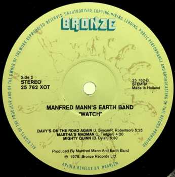 LP Manfred Mann's Earth Band: Watch 603223