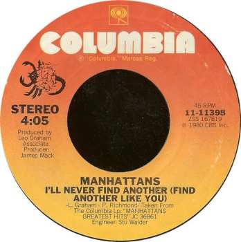 Album Manhattans: I'll Never Find Another (Find Another Like You)