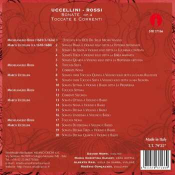 CD Marco Uccellini: Sonate Op. 4, Toccate E Correnti 317085