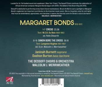 CD Margaret Bonds: Margaret Bonds - Credo; Simon Bore the Cross 582160