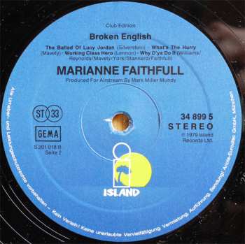 LP Marianne Faithfull: Broken English 653823