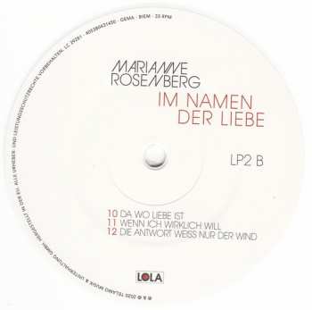 2LP Marianne Rosenberg: Im Namen Der Liebe CLR 77039