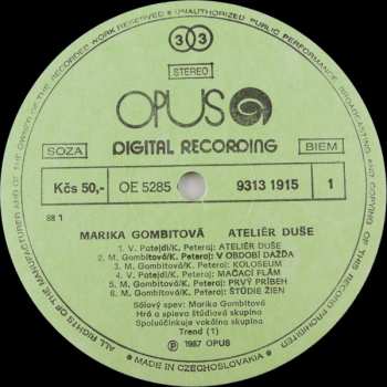 LP Marika Gombitová: Ateliér Duše 377517