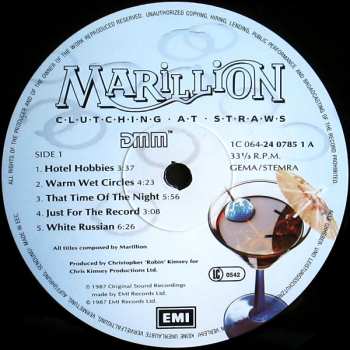 LP Marillion: Clutching At Straws 630119