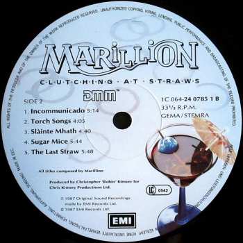 LP Marillion: Clutching At Straws 630119