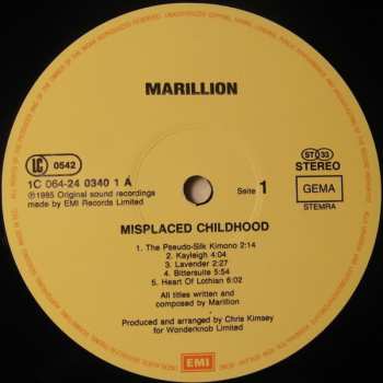 LP Marillion: Misplaced Childhood 648695