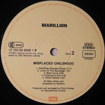 LP Marillion: Misplaced Childhood 648695